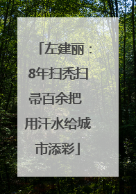 左建丽：8年扫秃扫帚百余把 用汗水给城市添彩