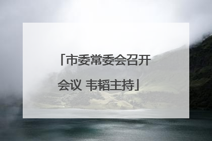 市委常委会召开会议 韦韬主持