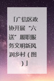 广信区政协开展“六送”履职服务文明新风润乡村（图）