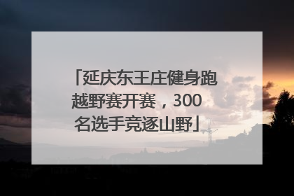 延庆东王庄健身跑越野赛开赛，300名选手竞逐山野