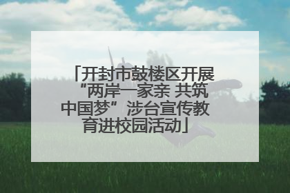 开封市鼓楼区开展“两岸一家亲 共筑中国梦”涉台宣传教育进校园活动