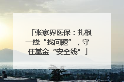 张家界医保：扎根一线“找问题”，守住基金“安全线”