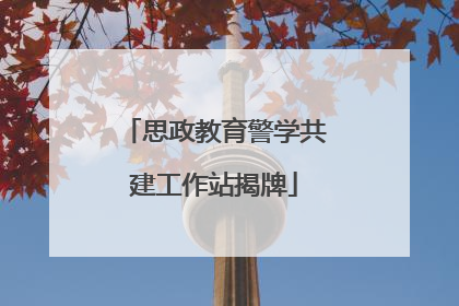 思政教育警学共建工作站揭牌