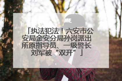 执法犯法！六安市公安局金安分局孙岗派出所原指导员、一级警长刘军被“双开”