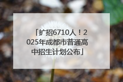 扩招6710人！2025年成都市普通高中招生计划公布