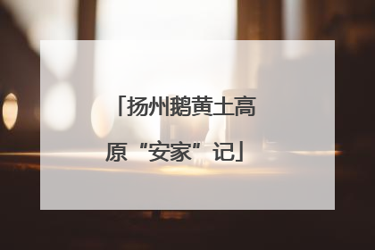 扬州鹅黄土高原“安家”记