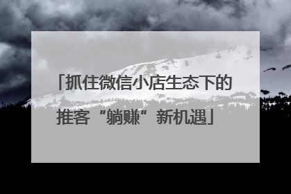 抓住微信小店生态下的推客“躺赚”新机遇