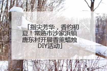 指尖芳华，香约初夏！常熟市沙家浜镇唐东村开展香薰蜡烛DIY活动