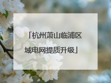 杭州萧山临浦区域电网提质升级