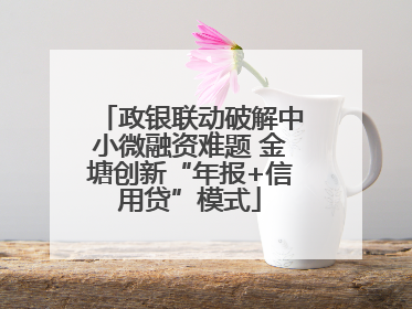 政银联动破解中小微融资难题 金塘创新“年报+信用贷”模式