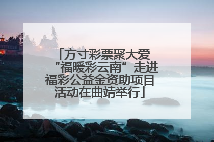 方寸彩票聚大爱 “福暖彩云南”走进福彩公益金资助项目活动在曲靖举行
