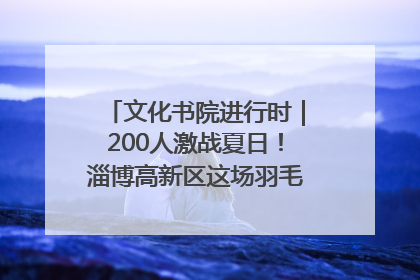 文化书院进行时｜200人激战夏日！淄博高新区这场羽毛球比赛太酷