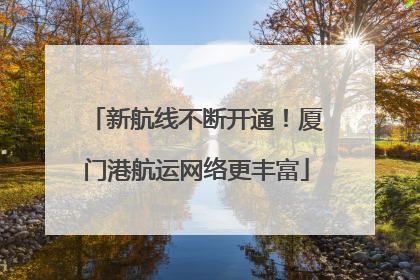 新航线不断开通！厦门港航运网络更丰富