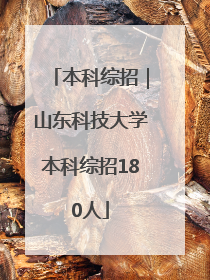 本科综招｜山东科技大学本科综招180人