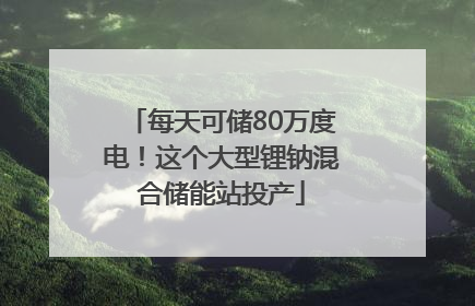 每天可储80万度电！这个大型锂钠混合储能站投产