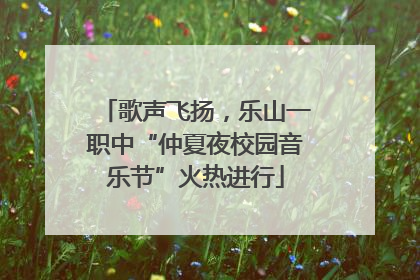 歌声飞扬，乐山一职中“仲夏夜校园音乐节”火热进行