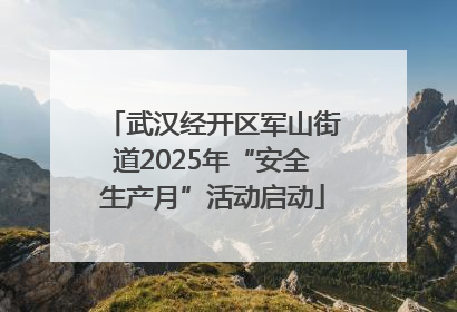 武汉经开区军山街道2025年“安全生产月”活动启动