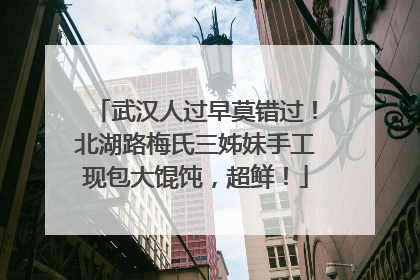 武汉人过早莫错过！北湖路梅氏三姊妹手工现包大馄饨，超鲜！
