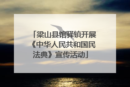 梁山县馆驿镇开展《中华人民共和国民法典》宣传活动