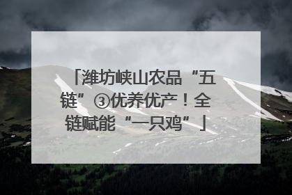 潍坊峡山农品“五链”③优养优产！全链赋能“一只鸡”