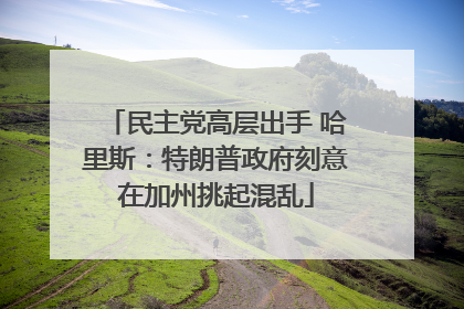 民主党高层出手 哈里斯：特朗普政府刻意在加州挑起混乱