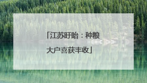 江苏盱眙：种粮大户喜获丰收