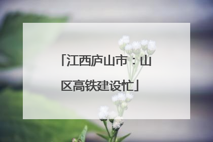 江西庐山市：山区高铁建设忙