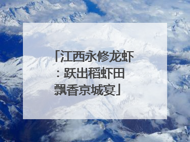 江西永修龙虾：跃出稻虾田 飘香京城宴