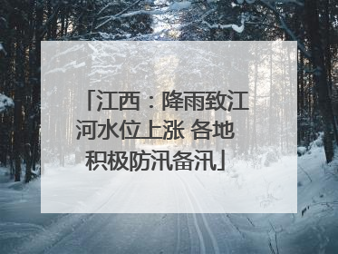 江西：降雨致江河水位上涨 各地积极防汛备汛
