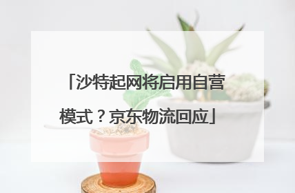 沙特起网将启用自营模式？京东物流回应