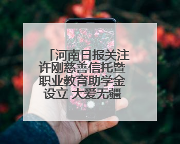河南日报关注许刚慈善信托暨职业教育助学金设立 大爱无疆 泽被学子