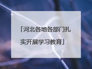 河北各地各部门扎实开展学习教育