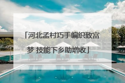 河北孟村巧手编织致富梦 技能下乡助增收