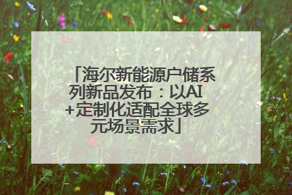 海尔新能源户储系列新品发布：以AI+定制化适配全球多元场景需求