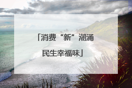 消费“新”潮涌 民生幸福味