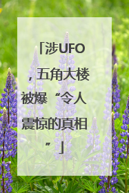 涉UFO，五角大楼被爆“令人震惊的真相”