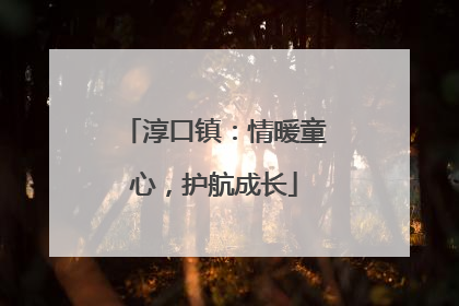 淳口镇：情暖童心，护航成长
