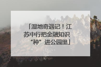 湿地奇遇记！江苏中行把金融知识“种”进公园里