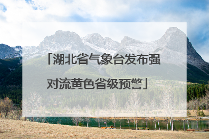 湖北省气象台发布强对流黄色省级预警