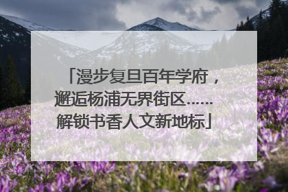 漫步复旦百年学府，邂逅杨浦无界街区……解锁书香人文新地标