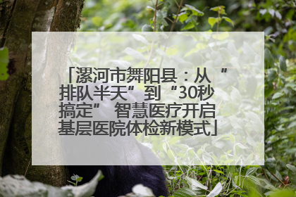 漯河市舞阳县：从“排队半天”到“30秒搞定” 智慧医疗开启基层医院体检新模式