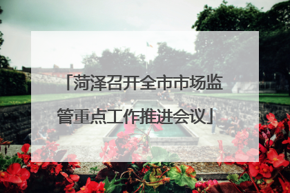 菏泽召开全市市场监管重点工作推进会议