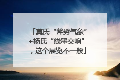 莫氏“斧劈气象”+杨氏“线墨交响”，这个展览不一般
