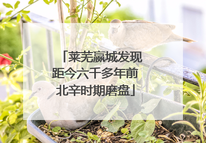 莱芜嬴城发现距今六千多年前北辛时期磨盘