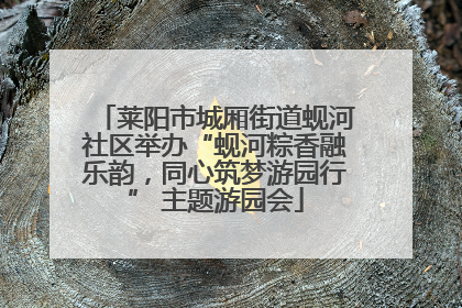 莱阳市城厢街道蚬河社区举办“蚬河粽香融乐韵，同心筑梦游园行” 主题游园会