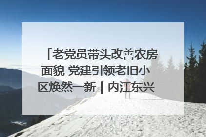 老党员带头改善农房面貌 党建引领老旧小区焕然一新｜内江东兴“红”在哪？④