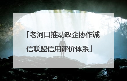 老河口推动政企协作诚信联盟信用评价体系