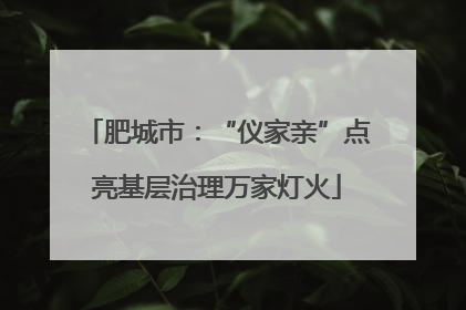 肥城市：“仪家亲”点亮基层治理万家灯火
