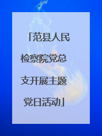 范县人民检察院党总支开展主题党日活动