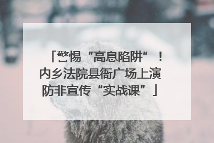 警惕“高息陷阱”！内乡法院县衙广场上演防非宣传“实战课”